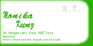 monika kunz business card